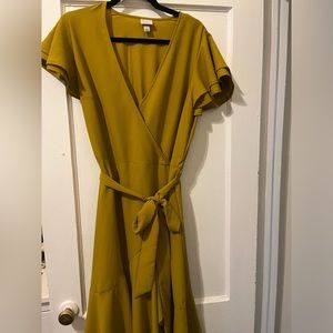 Mustard Yellow Midi Dress